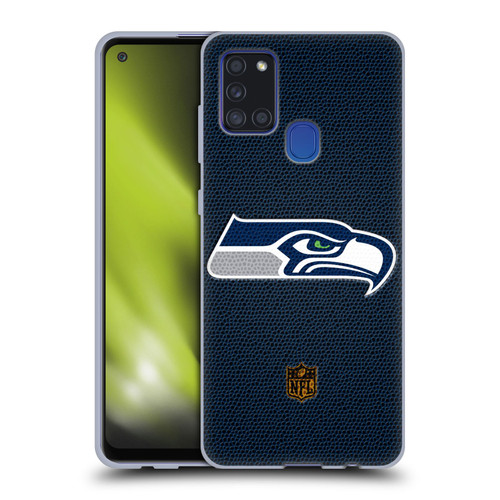 NFL Seattle Seahawks Logo Football Soft Gel Case for Samsung Galaxy A21s (2020)