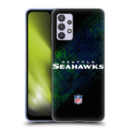 NFL Seattle Seahawks Logo Blur Soft Gel Case for Samsung Galaxy A32 5G / M32 5G (2021)