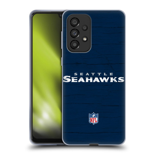 NFL Seattle Seahawks Logo Distressed Look Soft Gel Case for Samsung Galaxy A33 5G (2022)