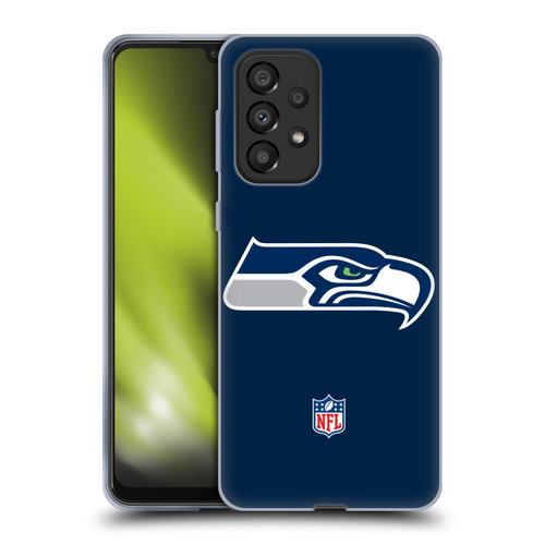 NFL Seattle Seahawks Logo Plain Soft Gel Case for Samsung Galaxy A33 5G (2022)