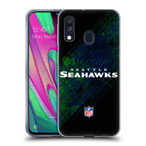 NFL Seattle Seahawks Logo Blur Soft Gel Case for Samsung Galaxy A40 (2019)