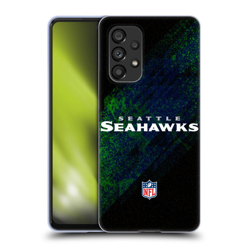 NFL Seattle Seahawks Logo Blur Soft Gel Case for Samsung Galaxy A53 5G (2022)