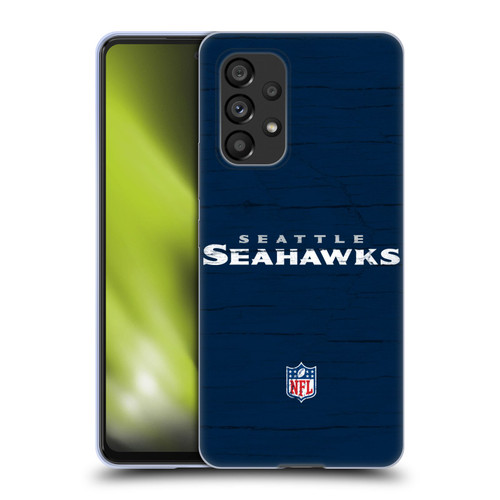NFL Seattle Seahawks Logo Distressed Look Soft Gel Case for Samsung Galaxy A53 5G (2022)