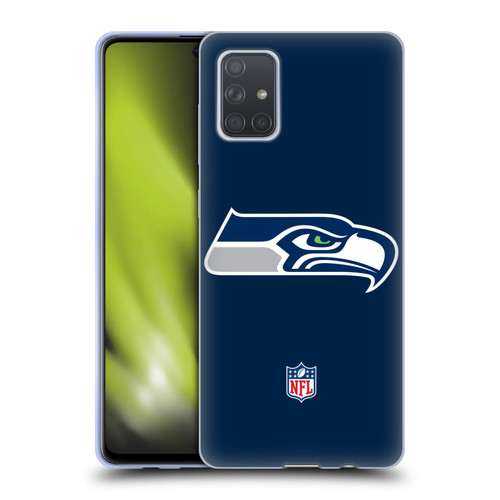 NFL Seattle Seahawks Logo Plain Soft Gel Case for Samsung Galaxy A71 (2019)