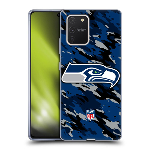NFL Seattle Seahawks Logo Camou Soft Gel Case for Samsung Galaxy S10 Lite