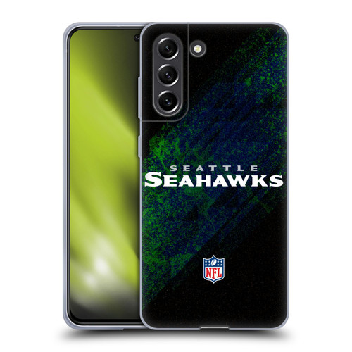 NFL Seattle Seahawks Logo Blur Soft Gel Case for Samsung Galaxy S21 FE 5G