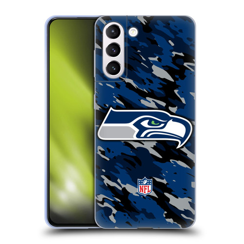 NFL Seattle Seahawks Logo Camou Soft Gel Case for Samsung Galaxy S21+ 5G