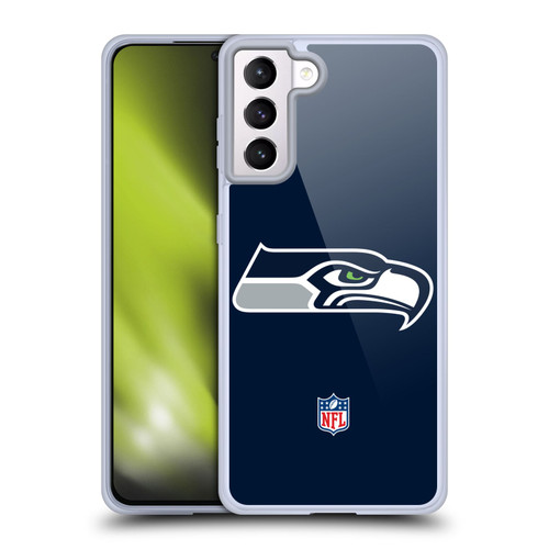 NFL Seattle Seahawks Logo Plain Soft Gel Case for Samsung Galaxy S21+ 5G