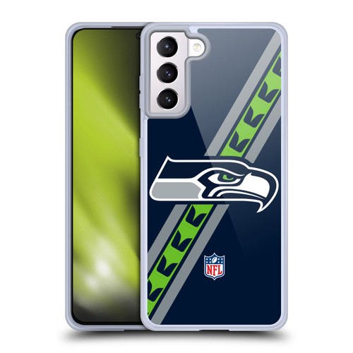NFL Seattle Seahawks Logo Stripes Soft Gel Case for Samsung Galaxy S21+ 5G NFL Seattle Seahawks Logo Stripes Soft Gel Case for Samsung Galaxy S21+ 5G