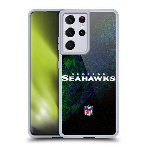 NFL Seattle Seahawks Logo Blur Soft Gel Case for Samsung Galaxy S21 Ultra 5G
