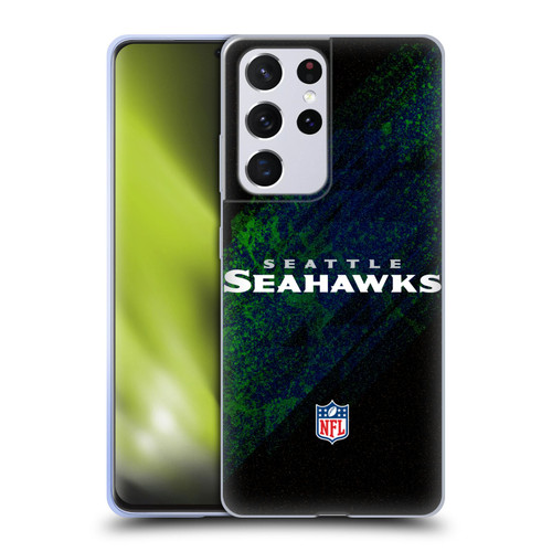 NFL Seattle Seahawks Logo Blur Soft Gel Case for Samsung Galaxy S21 Ultra 5G