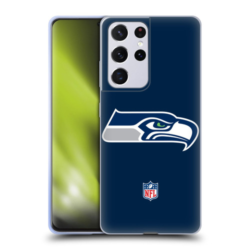 NFL Seattle Seahawks Logo Plain Soft Gel Case for Samsung Galaxy S21 Ultra 5G