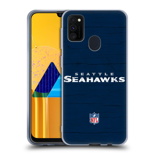 NFL Seattle Seahawks Logo Distressed Look Soft Gel Case for Samsung Galaxy M30s (2019)/M21 (2020)