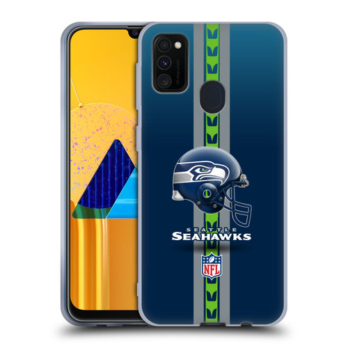 NFL Seattle Seahawks Logo Helmet Soft Gel Case for Samsung Galaxy M30s (2019)/M21 (2020)