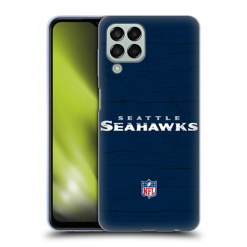 NFL Seattle Seahawks Logo Distressed Look Soft Gel Case for Samsung Galaxy M33 (2022)