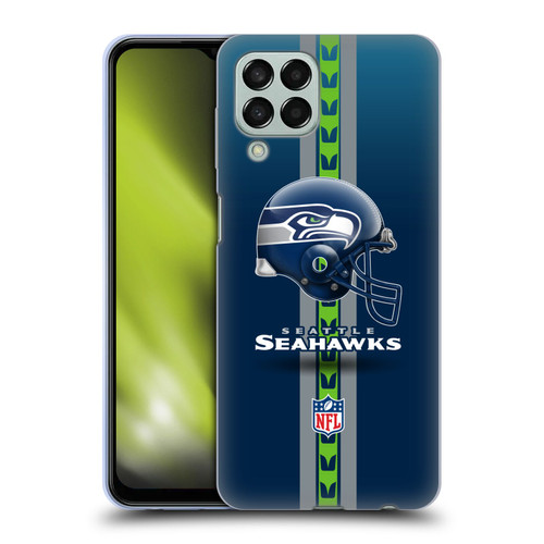 NFL Seattle Seahawks Logo Helmet Soft Gel Case for Samsung Galaxy M33 (2022)