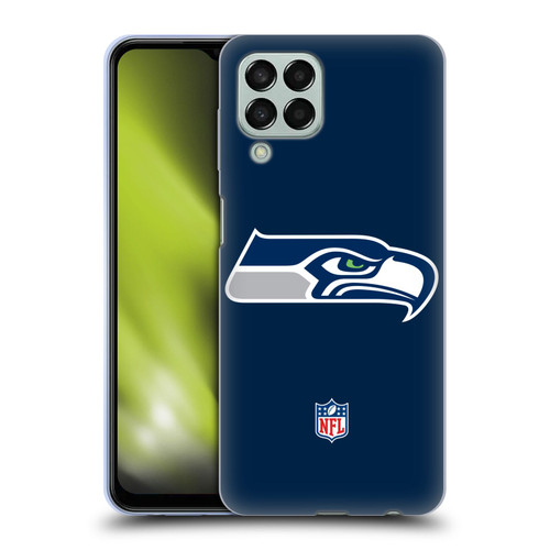 NFL Seattle Seahawks Logo Plain Soft Gel Case for Samsung Galaxy M33 (2022)