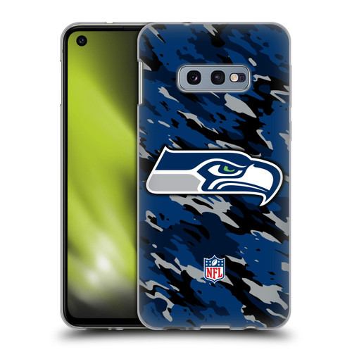 NFL Seattle Seahawks Logo Camou Soft Gel Case for Samsung Galaxy S10e