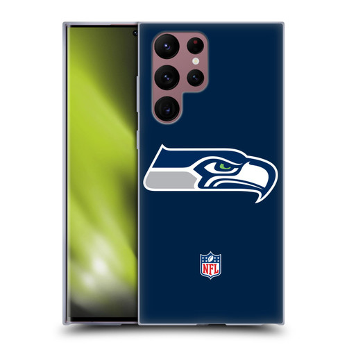 NFL Seattle Seahawks Logo Plain Soft Gel Case for Samsung Galaxy S22 Ultra 5G