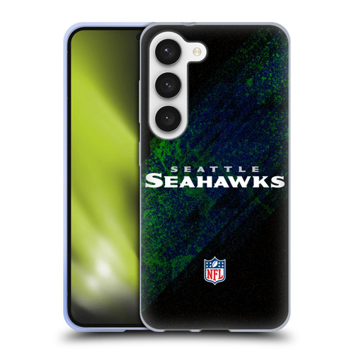 NFL Seattle Seahawks Logo Blur Soft Gel Case for Samsung Galaxy S23 5G