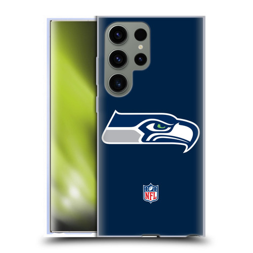 NFL Seattle Seahawks Logo Plain Soft Gel Case for Samsung Galaxy S23 Ultra 5G