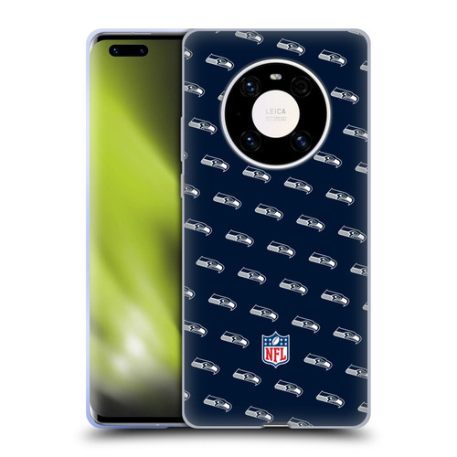 NFL Seattle Seahawks Artwork Patterns Soft Gel Case for Huawei Mate 40 Pro 5G