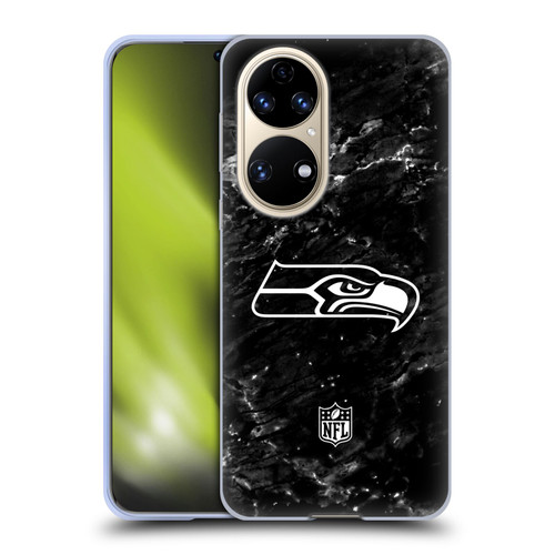 NFL Seattle Seahawks Artwork Marble Soft Gel Case for Huawei P50