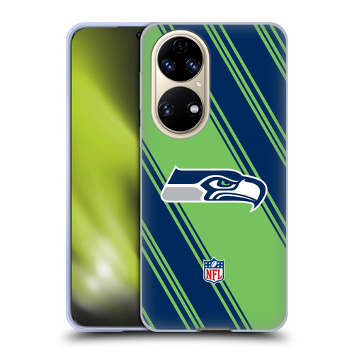 NFL Seattle Seahawks Artwork Stripes Soft Gel Case for Huawei P50