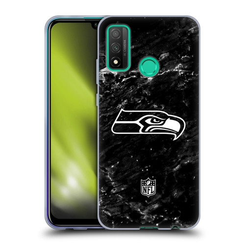 NFL Seattle Seahawks Artwork Marble Soft Gel Case for Huawei P Smart (2020)