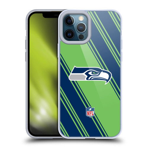 NFL Seattle Seahawks Artwork Stripes Soft Gel Case for Apple iPhone 12 Pro Max NFL Seattle Seahawks Artwork Stripes Soft Gel Case for Apple iPhone 12 Pro Max