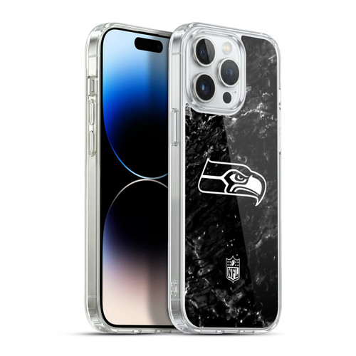 NFL Seattle Seahawks Artwork Marble Soft Gel Case for Apple iPhone 13 Pro Max
