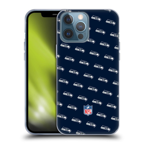 NFL Seattle Seahawks Artwork Patterns Soft Gel Case for Apple iPhone 13 Pro Max