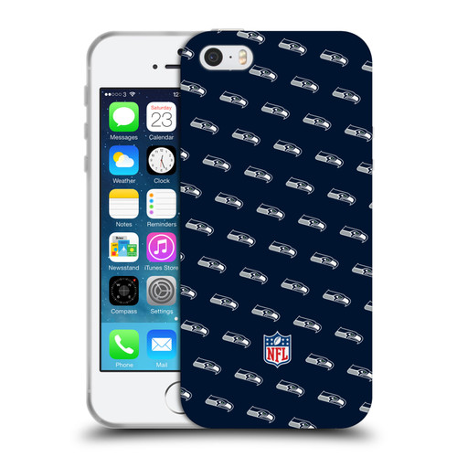 NFL Seattle Seahawks Artwork Patterns Soft Gel Case for Apple iPhone 5 / 5s / iPhone SE 2016