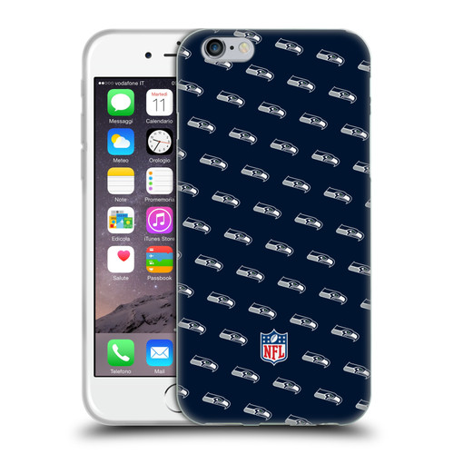 NFL Seattle Seahawks Artwork Patterns Soft Gel Case for Apple iPhone 6 / iPhone 6s