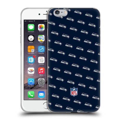 NFL Seattle Seahawks Artwork Patterns Soft Gel Case for Apple iPhone 6 Plus / iPhone 6s Plus