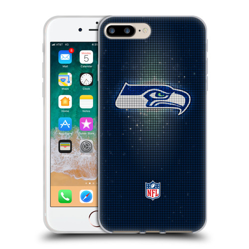 NFL Seattle Seahawks Artwork LED Soft Gel Case for Apple iPhone 7 Plus / iPhone 8 Plus