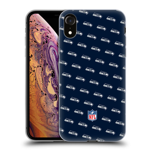 NFL Seattle Seahawks Artwork Patterns Soft Gel Case for Apple iPhone XR