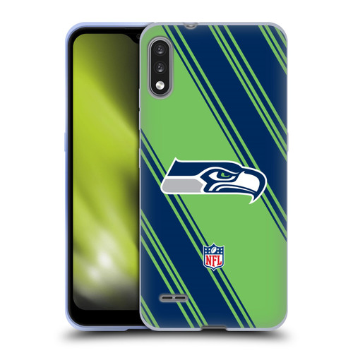 NFL Seattle Seahawks Artwork Stripes Soft Gel Case for LG K22