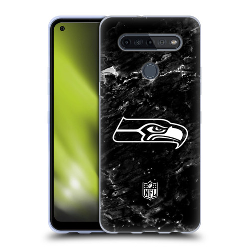 NFL Seattle Seahawks Artwork Marble Soft Gel Case for LG K51S