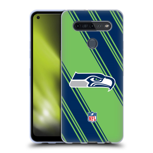 NFL Seattle Seahawks Artwork Stripes Soft Gel Case for LG K51S