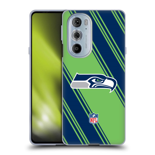 NFL Seattle Seahawks Artwork Stripes Soft Gel Case for Motorola Edge X30
