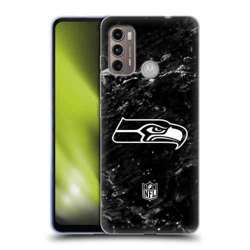 NFL Seattle Seahawks Artwork Marble Soft Gel Case for Motorola Moto G60 / Moto G40 Fusion