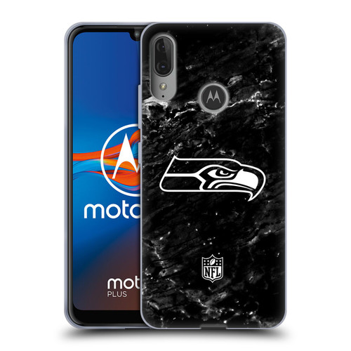 NFL Seattle Seahawks Artwork Marble Soft Gel Case for Motorola Moto E6 Plus