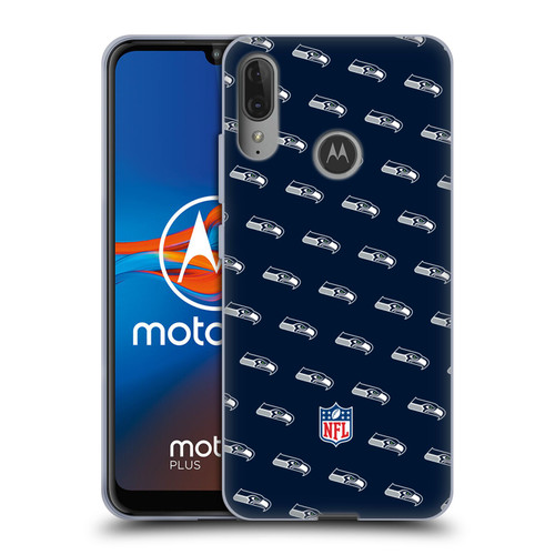 NFL Seattle Seahawks Artwork Patterns Soft Gel Case for Motorola Moto E6 Plus