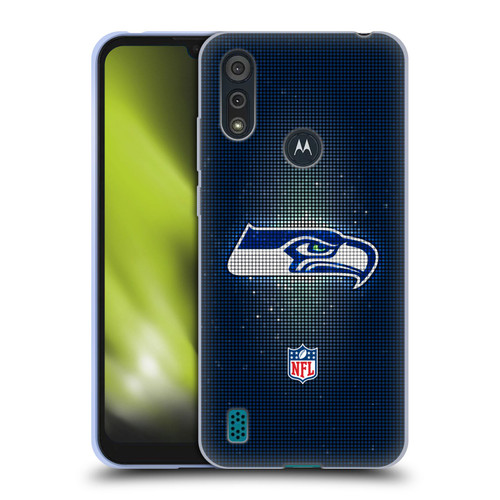 NFL Seattle Seahawks Artwork LED Soft Gel Case for Motorola Moto E6s (2020)