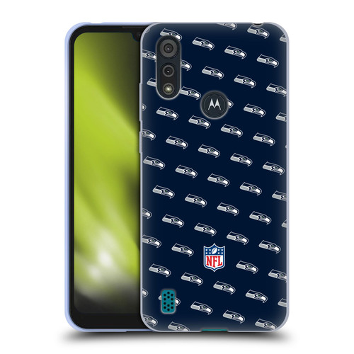 NFL Seattle Seahawks Artwork Patterns Soft Gel Case for Motorola Moto E6s (2020)