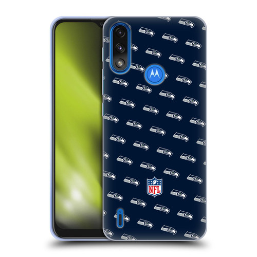 NFL Seattle Seahawks Artwork Patterns Soft Gel Case for Motorola Moto E7 Power / Moto E7i Power
