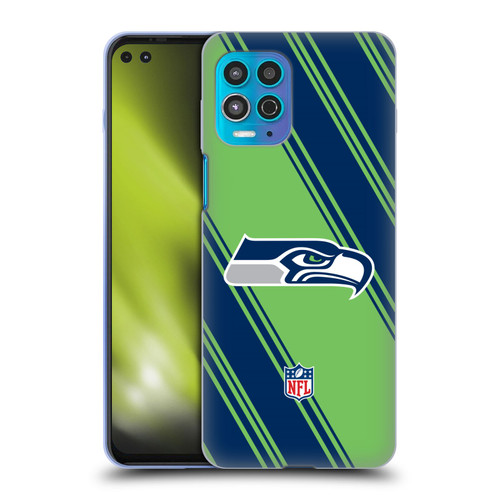 NFL Seattle Seahawks Artwork Stripes Soft Gel Case for Motorola Moto G100