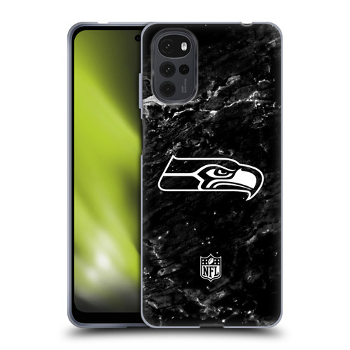 NFL Seattle Seahawks Artwork Marble Soft Gel Case for Motorola Moto G22