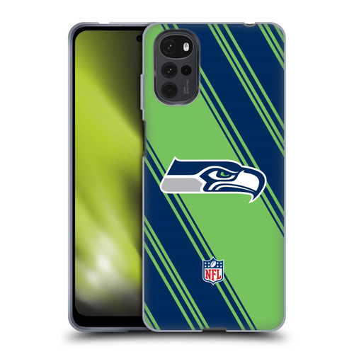 NFL Seattle Seahawks Artwork Stripes Soft Gel Case for Motorola Moto G22